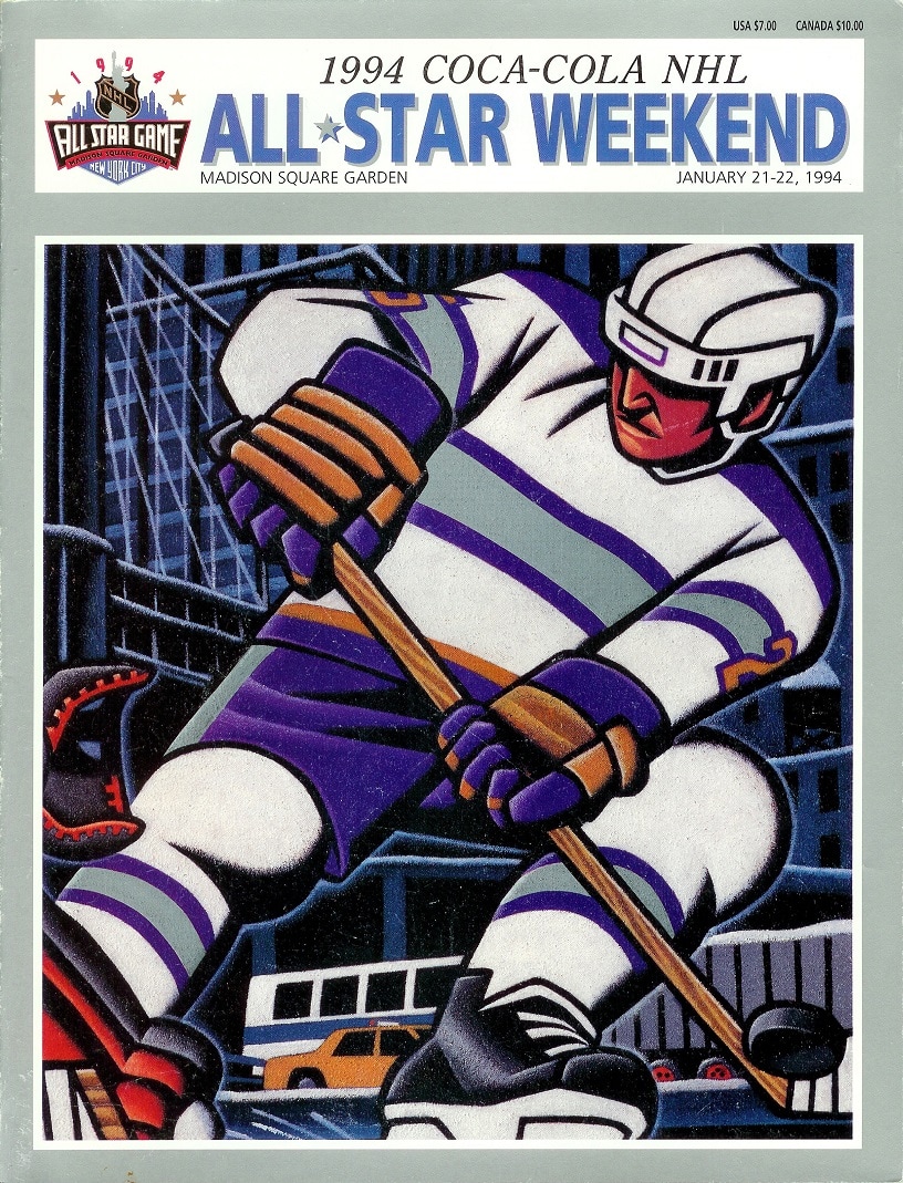 Lot 106 – 1990 NHL Allstar Game Program (from Pittsburgh) incl. tickets, True North Auctions Lot 106 – 1990 NHL Allstar Game Program (from  Pittsburgh) incl. tickets