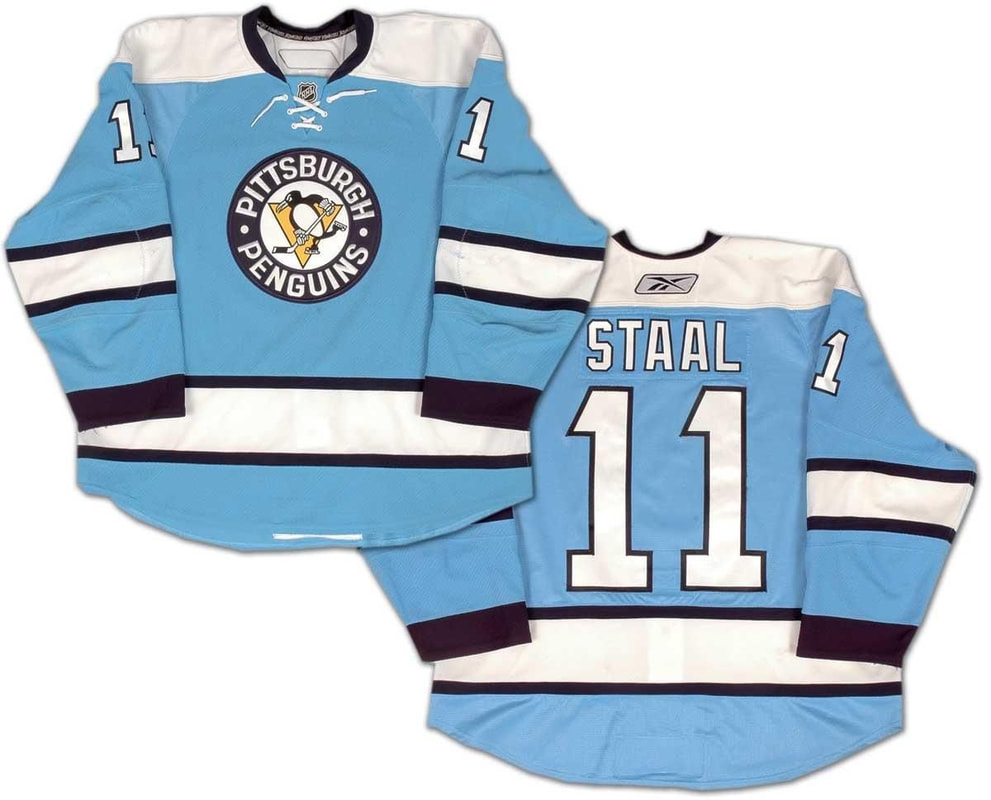 2008 Jordan Staal Game-Used Blue Alternate Penguins Jersey (NHL Winter  Classic) Incl. Team LOA & Mei Gray Patch