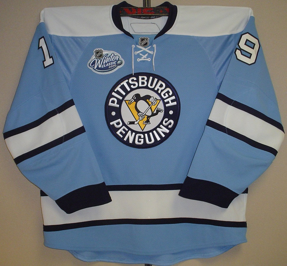 Pittsburgh Penguins 2008 Winter Classic Sidney Crosby jersey, fresh from  customization by Pro Knitwear! : r/hockeyjerseys