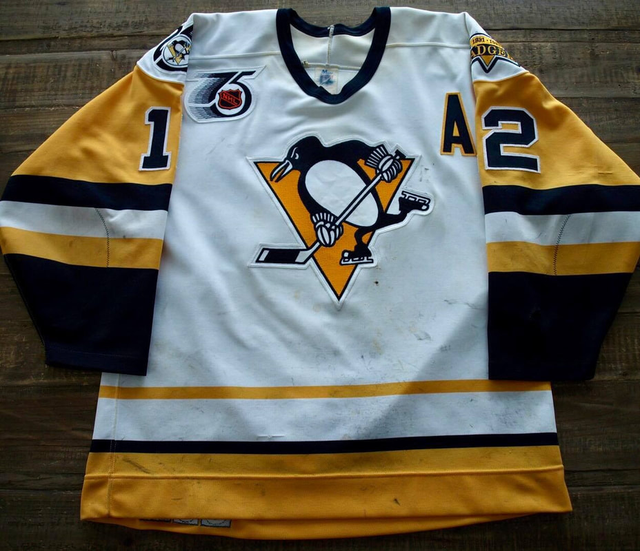 1992-93 Pittsburgh Penguins Home (White) Set 1 Game Worn Jerseys 
