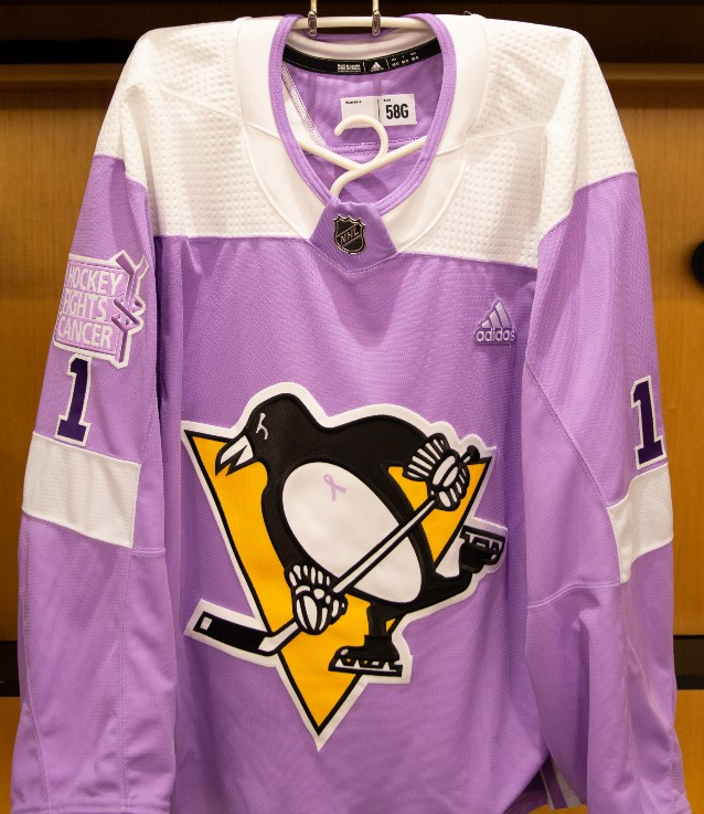 Derick Brassard Signed Pittsburgh Penguins Custom Fight Cancer Jersey –