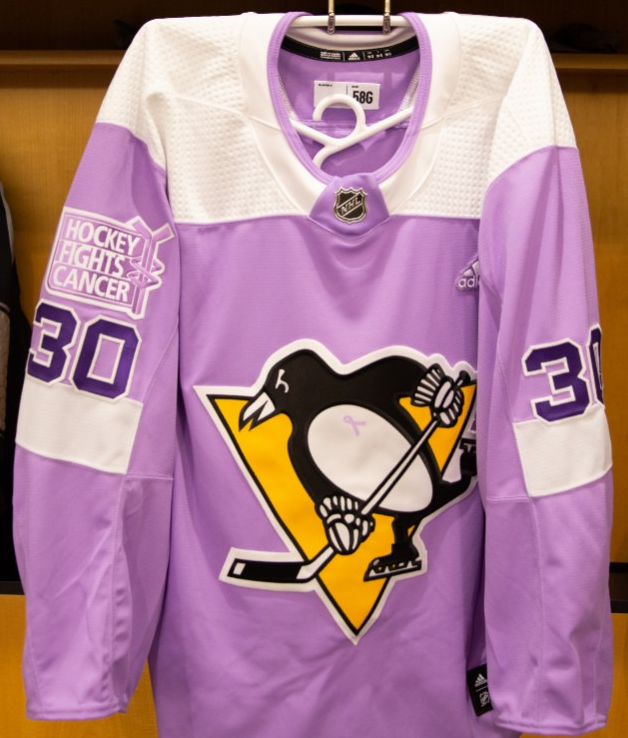 Pittsburgh Penguins No30 Matt Murray Purple Fights Cancer Womens Jersey