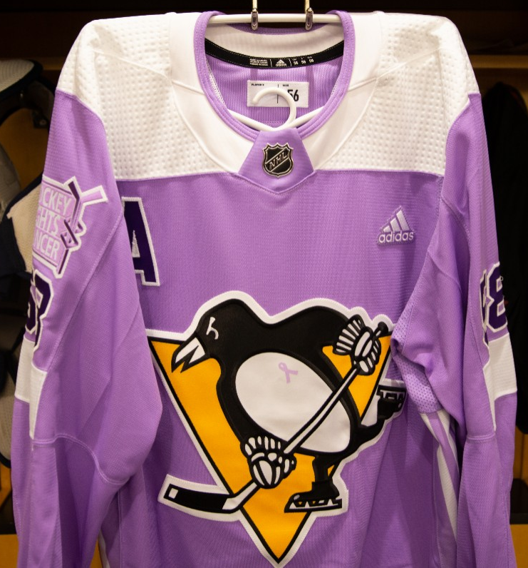hockey fights cancer penguins jersey