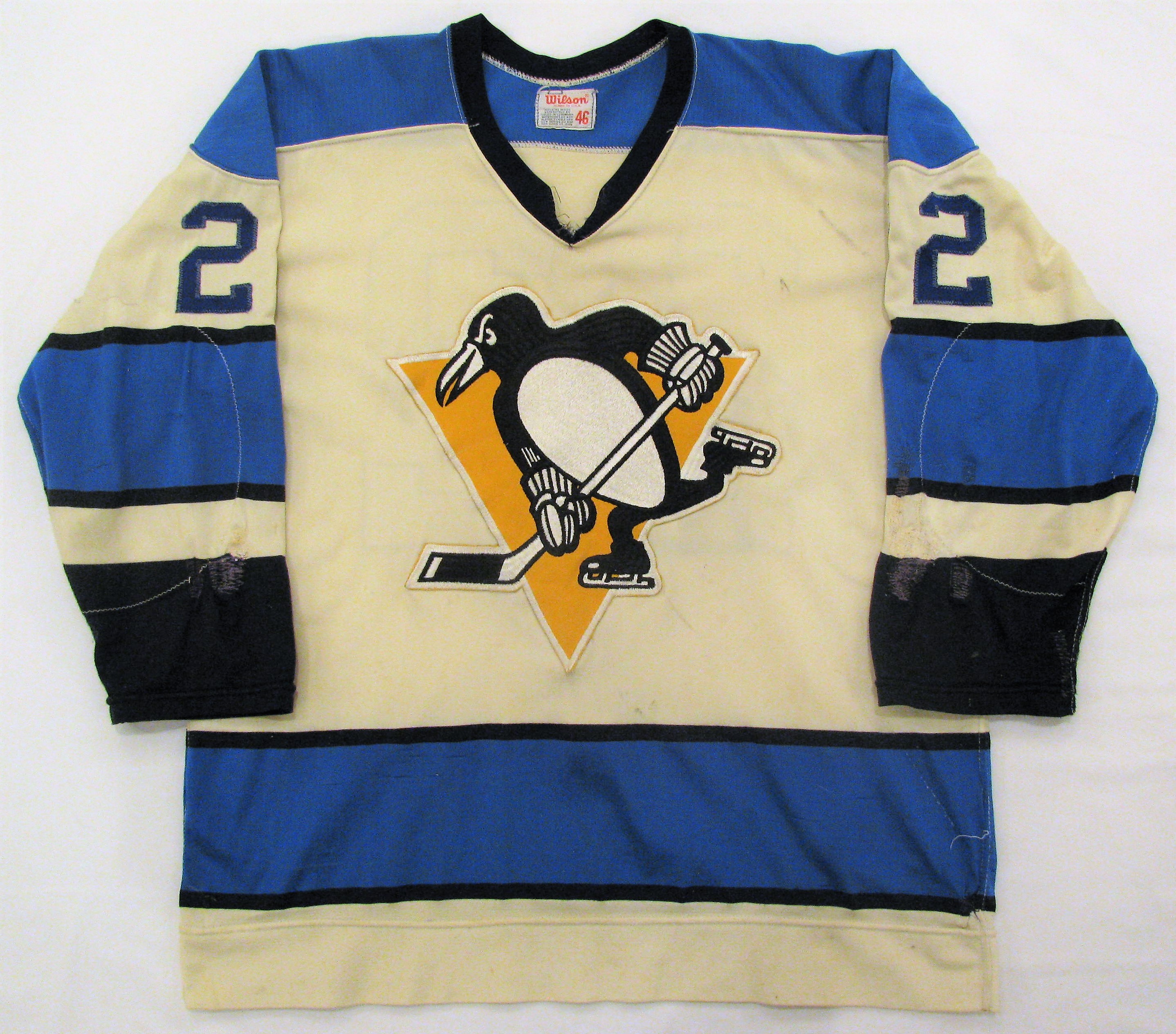 game worn penguins jersey
