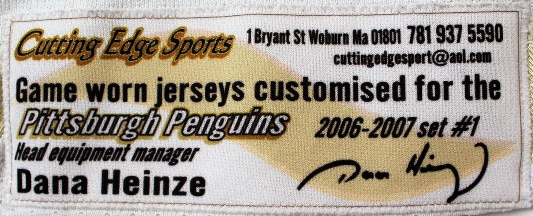 2006-07 Erik Christensen Game Worn Pittsburgh Penguins Jersey., Lot  #81639