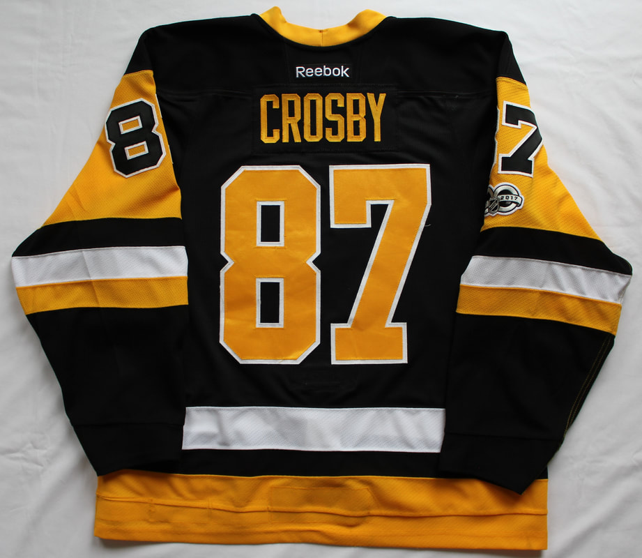 sidney crosby game used jersey