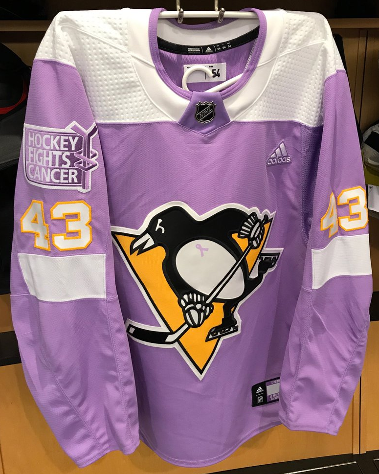 hockey fights cancer penguins jersey